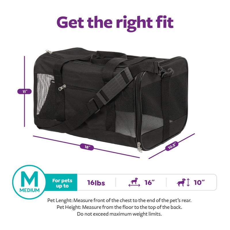 TrustyPup Easy Explorer Travel Pet Carrier, Black, Medium, Pet Carrier Backpack for Small Dogs and Cats, Designed for Air Travel - Image 3